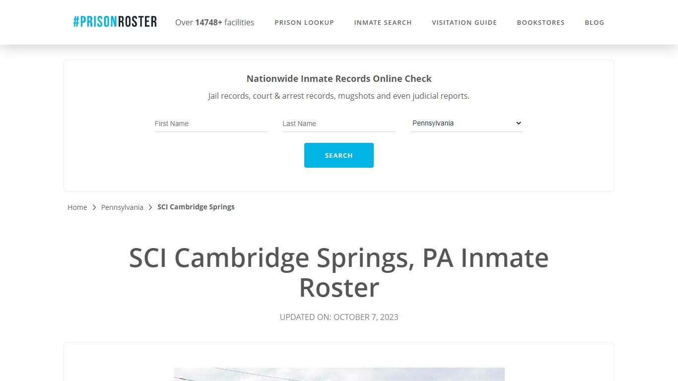 SCI Cambridge Springs, PA Inmate Roster - Prisonroster